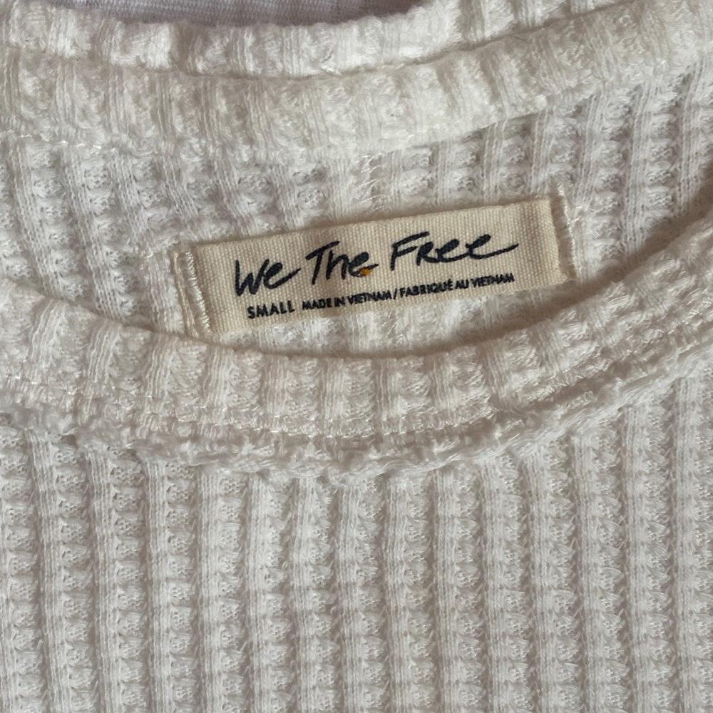 WE THE FREE Ivory Textured Long Sleeve Top - Picture 8 of 9